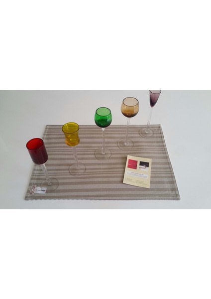 Amerikan Servis Rich Çizgi 32X45 cm Zeytin Yeşili-2'li