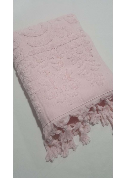 El Bağlamalı Saçaklı El Havlusu 50 x 90 cm Açık Pembe
