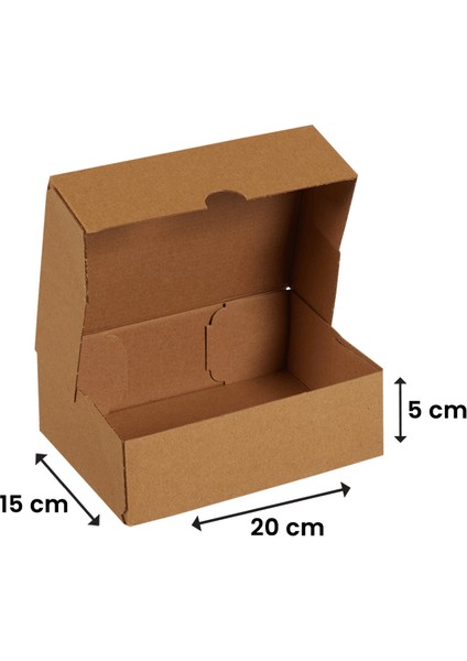 20X15X5 - 50 Adet Kesimli Kutu - Internet ve Kargo Kutusu