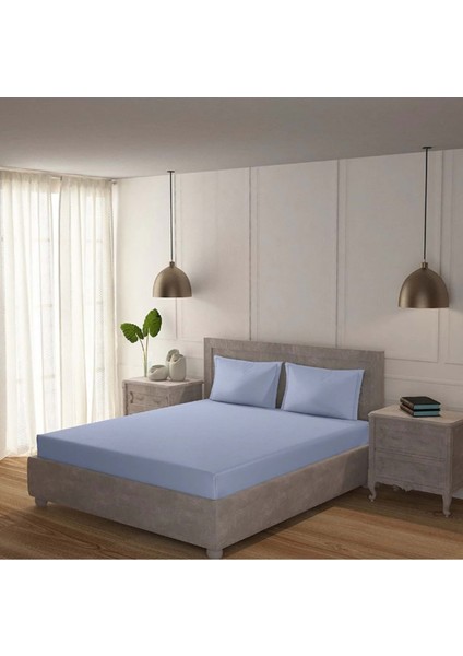 Lüx Lastikli Penye Çarşaf 100 x 200 cm Mavi modelleri
