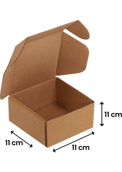 11X11X11-100 Adet Kilitli E Ticaret Karton Kargo Kutusu