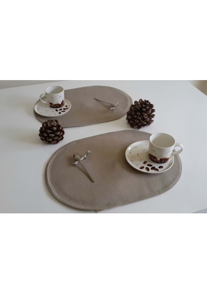 Amerikan Servis Oval Plain 32X45 cm Zeytin Yeşili (2'li)