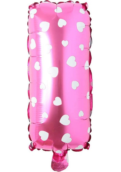 I Harf Pembe Folyo Balon 16 Inç 36 cm