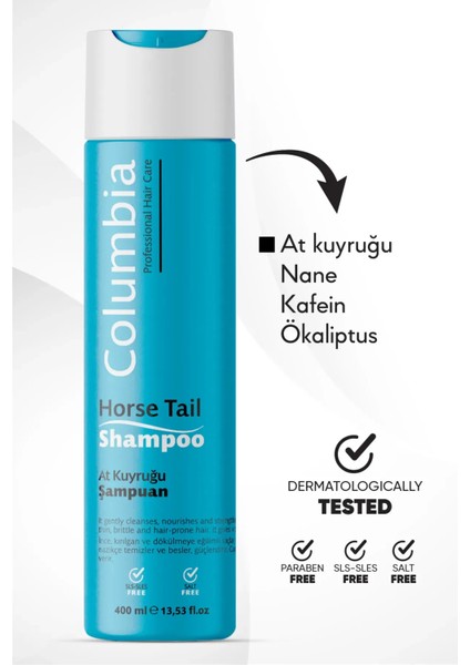 Columbia At Kuyruğu Bitki Özlü Dolgunlaştırıcı Şampuan 400 ml modelleri