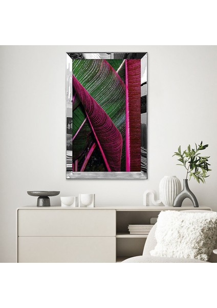 Gümüş Aynalı Pleksi Çerçeveli Modern Soyut Tablo