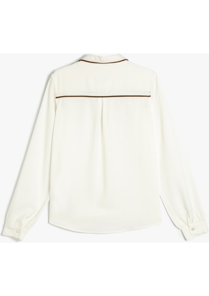 Uzun Kollu Işleme Detaylı Viskon Gömlek fiyatları