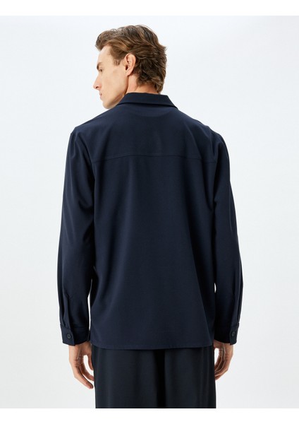 Yarım Fermuarlı Gömlek Kısa Kollu Viskon Karışımlı fırsatları