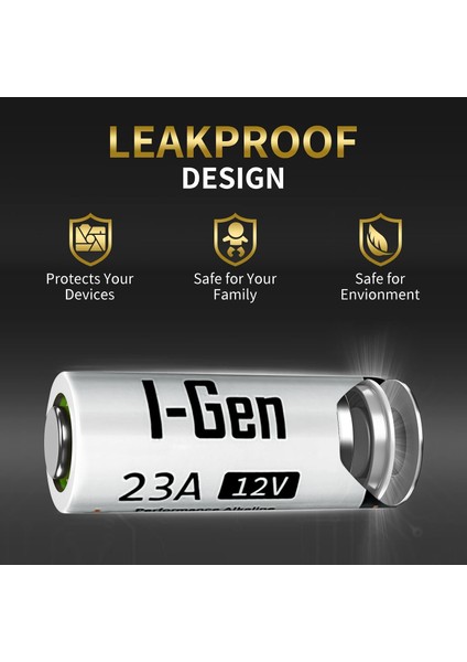 I-Gen 23A Pil 10'lu Paket 12V MN21 PİL (A23 / 23A / V23GA / LRV08 / 8LR932)