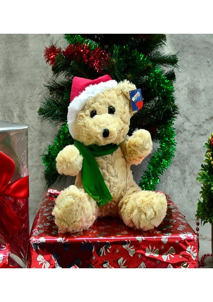 Yılbaşı Şapkalı Peluş Ayı 20 cm 78754