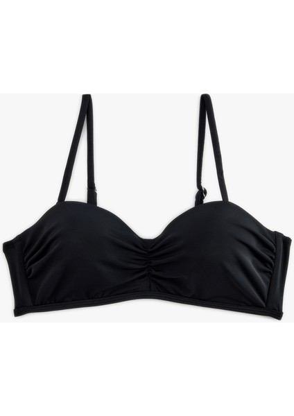Balenli Çıkarılabilir Askılı Straplez Bikini Üstü