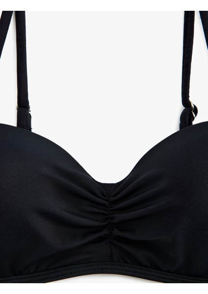 Balenli Çıkarılabilir Askılı Straplez Bikini Üstü