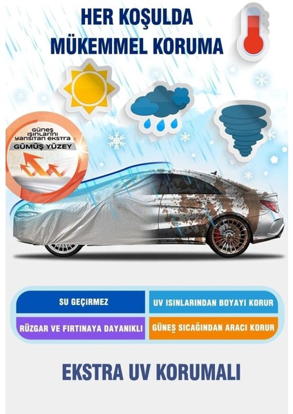 Renault Megane E-Tech Electric ile Uyumlu Oto Branda, Araba Brandası, Su ve Güneş Geçirmez Araba Çadırı