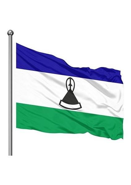 Lesotho Gönder Bayrağı 50 x 75 cm
