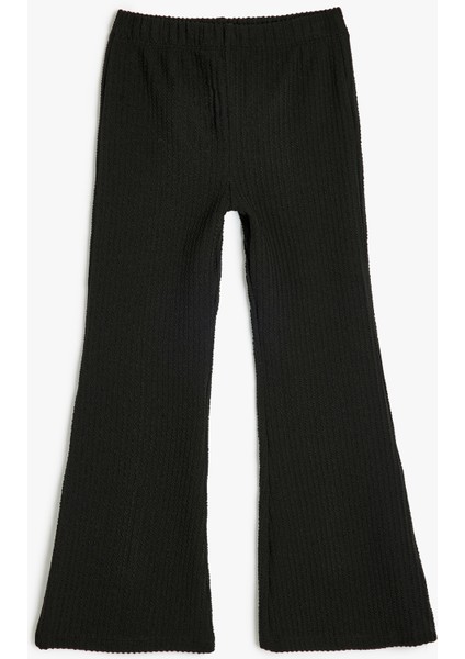 Beli Lastikli Rahat Kesim Ispanyol Paça Pantolon
