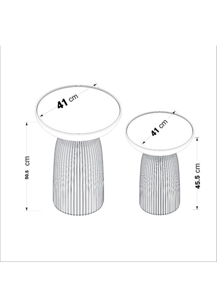 Bohem Mantar Sehpa 2' Li 45 cm - 50 cm