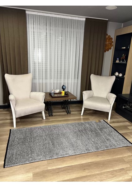 Liv 384 Gri Dekoratif Yıkanabilir Kilim