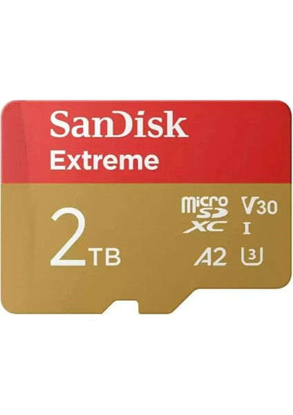 Extreme 2tb SDSQXAV-2T00-GN6MN 240/140MB/S Microsdxc Uhs-I A2 V30 4K Kamera Drone Hafıza Kartı