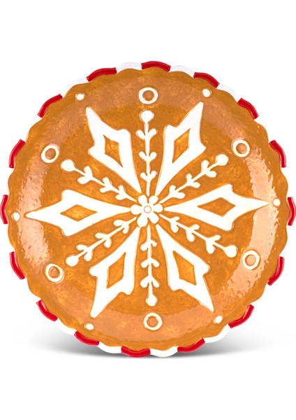 New Year Yılbaşı Gingerbread Çukur Tabağı 25 cm
