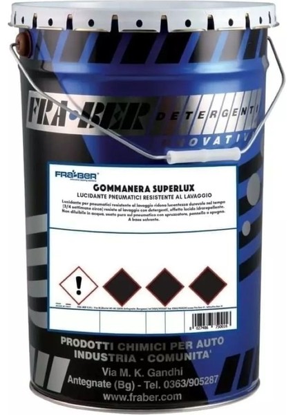 Gommanera Superlux Solvent Bazlı Uzun Süreli Lastik Parlatıcı - 25 Lt