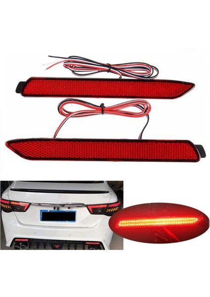 Toyota Rav4 Camry Için LED Araç Arka Tampon Reflektör Kuyruk Fren Lambası (Yurt Dışından)