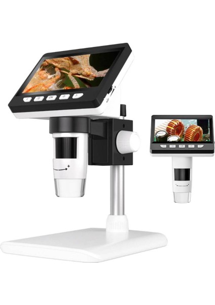 LCD Dijital Ekranlı Mikroskop 50X -1000X Büyütme USB Hd 1080P 4.3inç