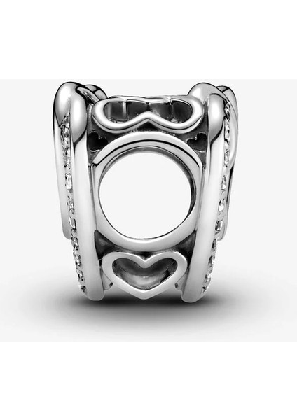Işıltılı Iç Içe Geçmiş Kalpler Charm 799270C01