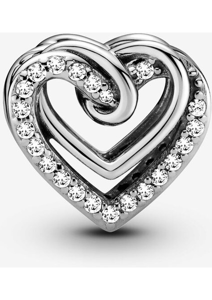 Işıltılı Iç Içe Geçmiş Kalpler Charm 799270C01