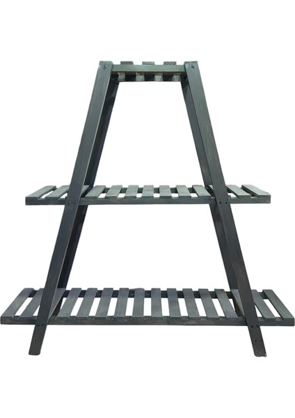 Ahşap Çiçeklik 3katlı Dekoratif Stand
