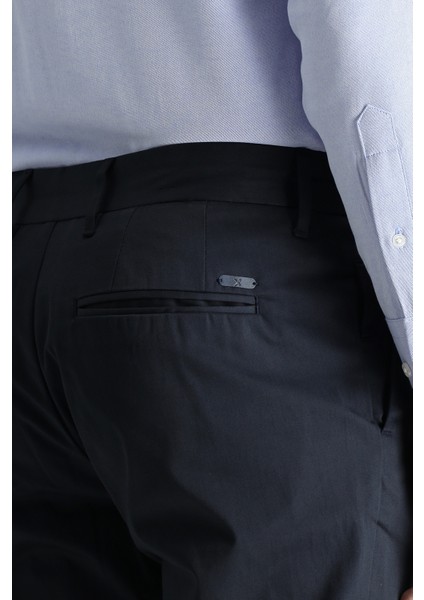 Regular Fit Likralı Saten Kanvas / Chino Pantolon