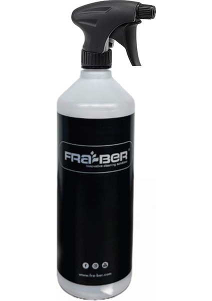 Kimyasal Dayanıklı Ölçekli Canyon Sprey Başlıklı Şişe (Siyah) - 1000 ml