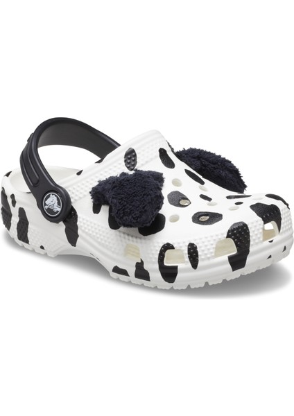 Classic Dalmatian Clog T - White/black