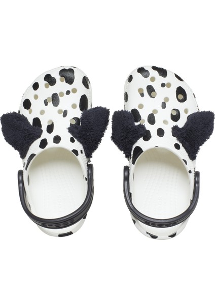 Classic Dalmatian Clog T - White/black