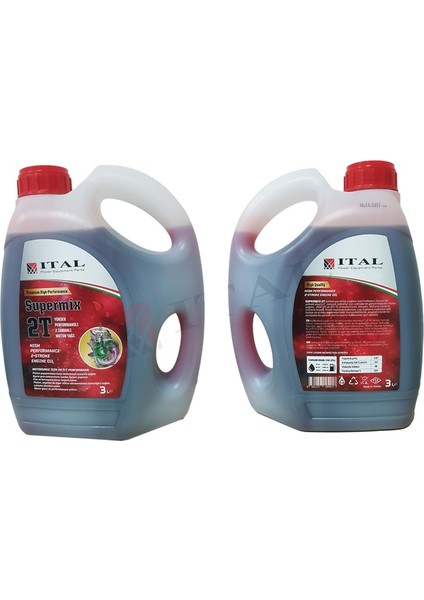 Motorlu Testere/motorlu Tırpan Yağı Ital 3 Litre 2t (Iki Zamanlı) Supermıx
