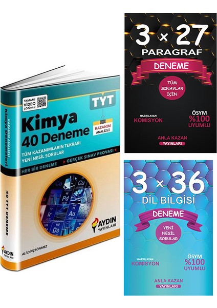 TYT Kimya 40 Deneme - Anla Kazan Paragraf – Dil Bilgisi Deneme