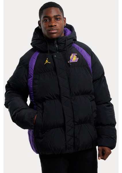 Jordan Nba Los Angeles Lakers Synthetic Fill Loose Fit Jacket Sentetik Dolgu Geniş Kalıp Mont Siyah Mor