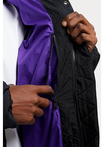 Jordan Nba Los Angeles Lakers Synthetic Fill Loose Fit Jacket Sentetik Dolgu Geniş Kalıp Mont Siyah Mor