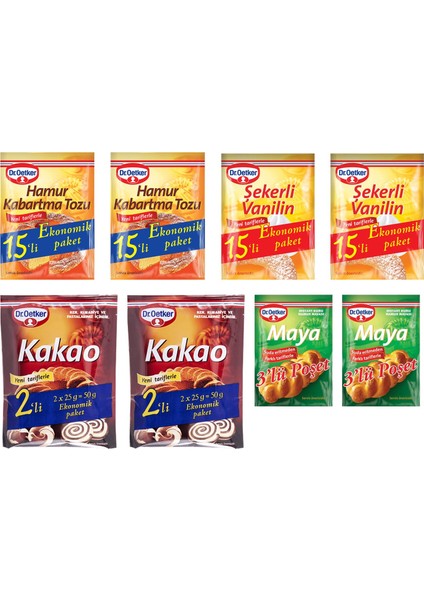 Dr.oetker Vanilya-Kabartma Tozu-Maya-Kakao Ekonomik Paket
