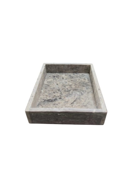 Traverten Silver Küçük Tepsi