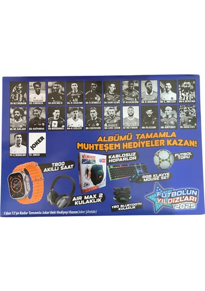 Futbolun Yıldızları 2025 Albümü Tamamla Muhteşem Hediyeleri Kazan Güncel Transferler 48 Mini Kutu