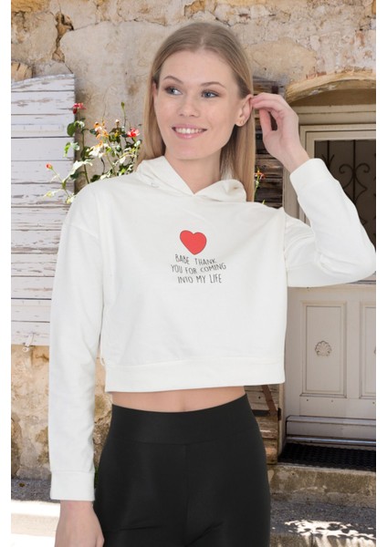Küçük Beden Renkli Baskılı Kapüşonlu Sweat-2