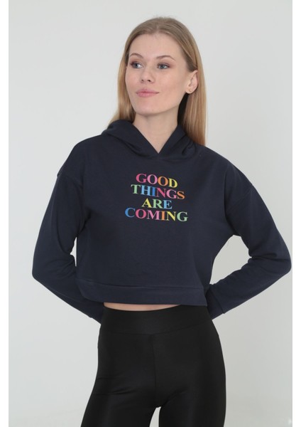 Good Thinks Renkli Baskılı Kapüşonlu Sweat-9