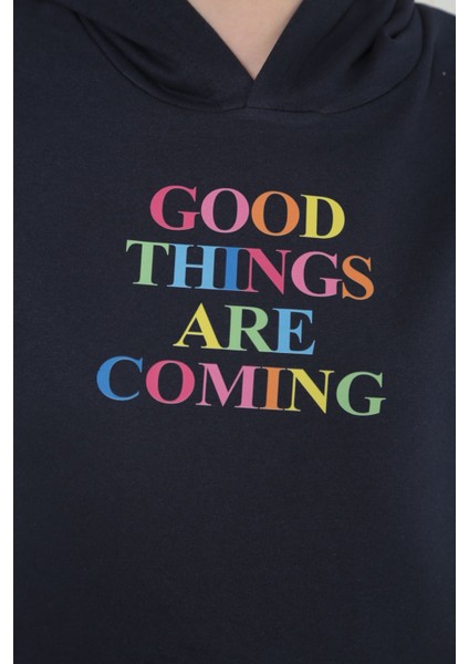 Good Thinks Renkli Baskılı Kapüşonlu Sweat-9