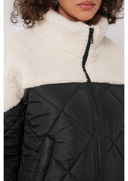 Kadın Peluş Mont Siyah fırsatları