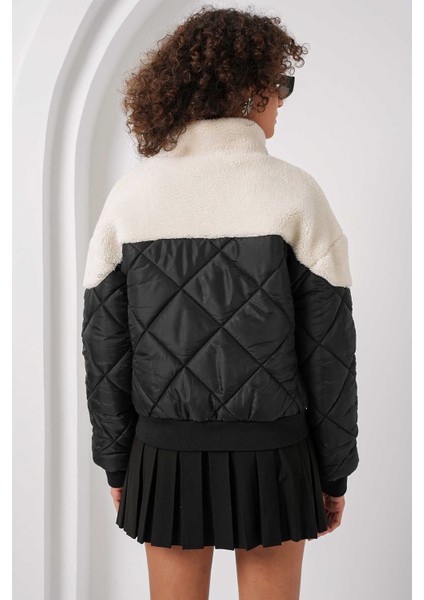 Kadın Peluş Mont Siyah indirimleri