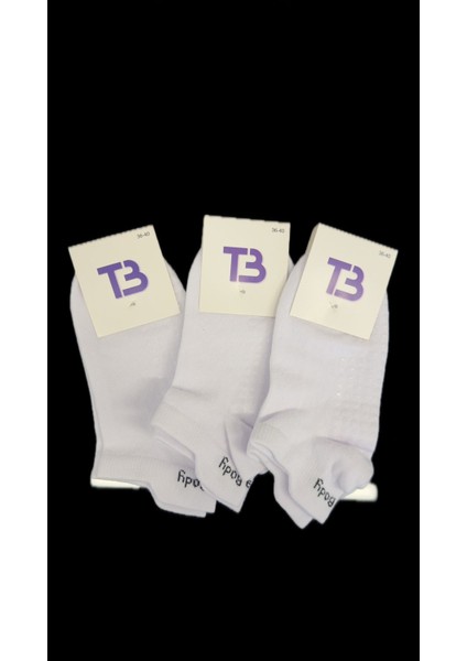 Kaydırmaz Tabanlı 3lü Paket Kısa Çorap (Yoga/pilates/spor/günlük)