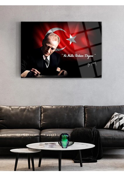 Atatürk 4mm Kırılmaz Temperli Yüksek Çözünürlüklü Cam Tablo modelleri