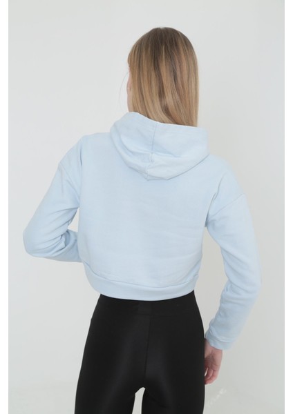 Küçük Beden Renkli Baskılı Kapüşonlu Sweat-2