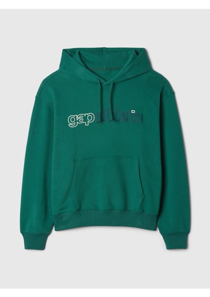 Erkek Yeşil Gap Logo Vintage Soft Fleece Sweatshirt