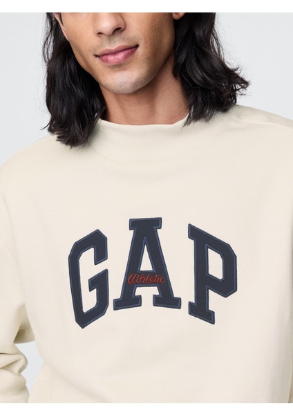 Erkek Bej Gap Logo Vintage Soft Fleece Sweatshirt