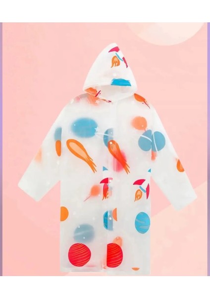 Çocuk Yağmurluğu Eva Kumaş Kapüşonlu Desenli Cepsiz Çıtçıtlı Standart Beden Boy 81 cm En 45 cm fiyatları